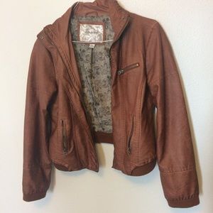 Womens faux leather jacket